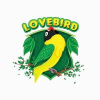 Lovebird-Vektor- und Logo-Team-Design vektor