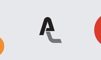 alphabet buchstaben initialen monogramm logo al, la, a und l vektor