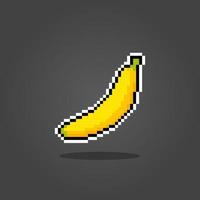 8-Bit-Pixel-Banane. Früchte in der Abbildung des Spiel-Asset-Vektors 8-Bit. vektor