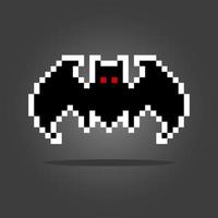 Pixel 8-Bit-Fledermaus. Tierspiel-Assets in Vektorillustration. vektor