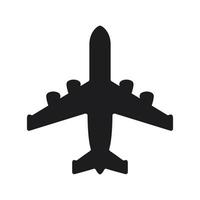 Flugzeugsymbol auf weißem Hintergrund vektor