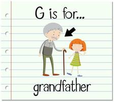 g är för farfar vektor