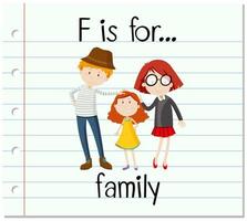 f ist für die Familie vektor