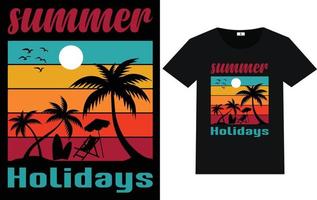 sommertypografie und grafisches t-shirt-design vektor