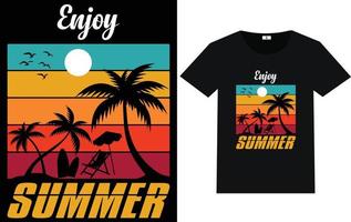 sommertypografie und grafisches t-shirt-design vektor