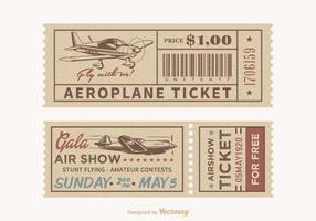 Kostenlose Vektor Retro Flugzeug Tickets