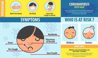 Coronavirus-Infografik. Covid-19 vektor