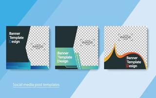 Set Banner Social Media Post Design. vektor