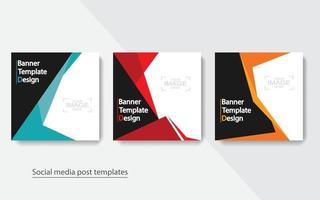 Set Banner Social Media Post Design. vektor