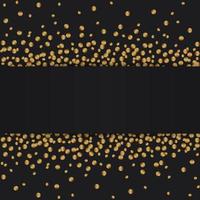 goldener konfetti-luxus festlich auf schwarzem hintergrund vektor