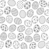 klotter av påsk ägg uppsättning samling på vit bakgrund vektor