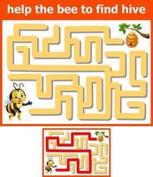 hjälpa biet att hitta bikupan vektor