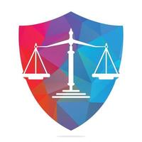 Logo-Design für Recht und Anwalt. Anwaltskanzlei und Büro-Vektor-Logo-Design. vektor