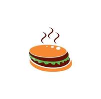 Burger-Vektor-Illustration-Design. heißes und würziges burgerkonzept. vektor