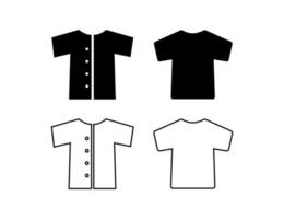 platt och översikt skjorta symbol illustration vektor