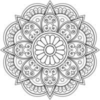 mandala digital konst mönster konst på de vägg färg bok spets mönster de tatuering design för en tapet måla skjorta och bricka stencil klistermärke design dekorativ cirkel prydnad i etnisk orientalisk stil vektor