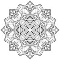 mandala digital konst mönster konst på de vägg färg bok spets mönster de tatuering design för en tapet måla skjorta och bricka stencil klistermärke design dekorativ cirkel prydnad i etnisk orientalisk stil vektor