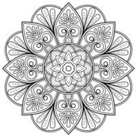 mandala digital konst mönster konst på de vägg färg bok spets mönster de tatuering design för en tapet måla skjorta och bricka stencil klistermärke design dekorativ cirkel prydnad i etnisk orientalisk stil vektor