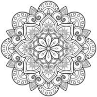 mandala digital konst mönster konst på de vägg färg bok spets mönster de tatuering design för en tapet måla skjorta och bricka stencil klistermärke design dekorativ cirkel prydnad i etnisk orientalisk stil vektor