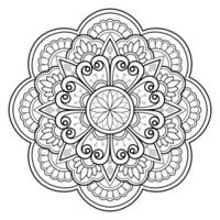 mandala digital konst mönster konst på de vägg färg bok spets mönster de tatuering design för en tapet måla skjorta och bricka stencil klistermärke design dekorativ cirkel prydnad i etnisk orientalisk stil vektor