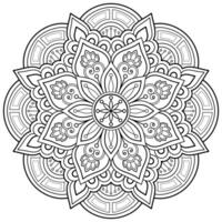 mandala digital konst mönster konst på de vägg färg bok spets mönster de tatuering design för en tapet måla skjorta och bricka stencil klistermärke design dekorativ cirkel prydnad i etnisk orientalisk stil vektor