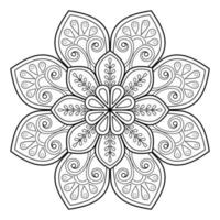 mandala digital konst mönster konst på de vägg färg bok spets mönster de tatuering design för en tapet måla skjorta och bricka stencil klistermärke design dekorativ cirkel prydnad i etnisk orientalisk stil vektor