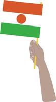 niger flagga vektor hand ritad, trinidad och tobago flagga vektor hand dragen