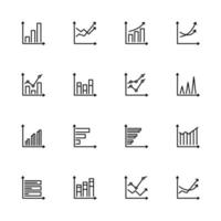 Business Growth Chart Line Icon Set vektor