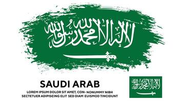 saudi-arabischer gewellter stil bunter flaggendesignvektor vektor