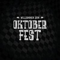 oktoberfest handgeschriebener typografiekopf für schild, gruß, einladungsplakat und karte. Bierfest im Oktober in Deutschland gefeiert. Große Volksfeste in Bayern.