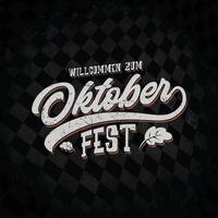 oktoberfest handskriven typografi rubrik för skylt, hälsning, inbjudan affisch och kort. öl festival berömd i oktober i Tyskland. stor folk fester i bayern. vektor