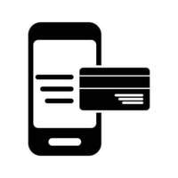 schwarzes mobiles Zahlungssymbol, das für Ihr Finanzgeschäft geeignet ist vektor