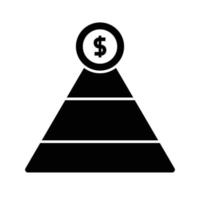 Schwarzes Pyramidendiagramm-Symbol, das für Ihr Finanzgeschäft geeignet ist vektor