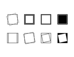 Kunstdesign-Sammlung mit quadratischem Rahmen vektor