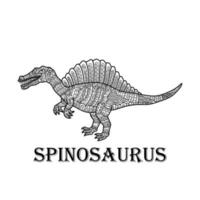 spinosaurus linje konst vektor