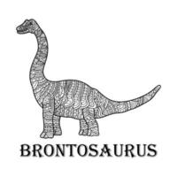 Brontosaurus Strichzeichnungen vektor