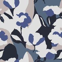 vektor modern blomma illustration med Färg blockering bakgrund sömlös upprepa mönster