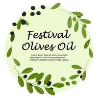 festival oliver olja vektor illustration isolerat på vit bakgrund