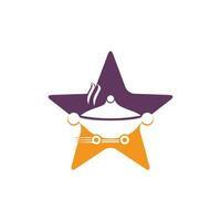 Star Food Delivery-Logo-Design. Zeichen für schnellen Lieferservice. vektor