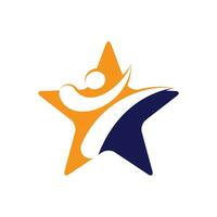 Star-Karate-Sport-Vektor-Logo-Design. Kampfkunst-Logo-Konzept. vektor