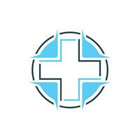 abstraktes medizinisches Vektor-Logo-Design. Illustrationsdesign des Logokreuz-Gesundheitssymbols. vektor