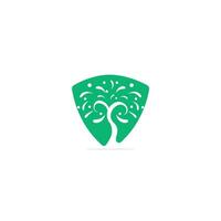 buntes Baum-Vektor-Logo-Design. vektor