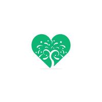 färgrik hjärta träd vektor logotyp design.