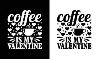 Kaffee-Zitat-T-Shirt-Design, Typografie vektor