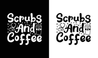 Kaffee-Zitat-T-Shirt-Design, Typografie vektor