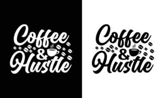 Kaffee-Zitat-T-Shirt-Design, Typografie vektor