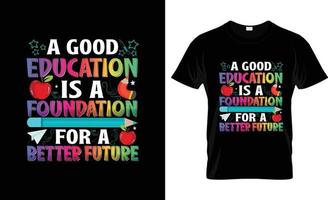 erster Schultag T-Shirt-Design, erster Schultag T-Shirt-Slogan und Bekleidungsdesign, erster Schultag Typografie, erster Schultag Vektor, erster Schultag Illustration vektor