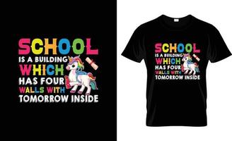 erster Schultag T-Shirt-Design, erster Schultag T-Shirt-Slogan und Bekleidungsdesign, erster Schultag Typografie, erster Schultag Vektor, erster Schultag Illustration vektor