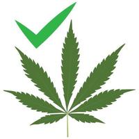 Marihuana-Cannabis-Blatt-Unkraut-Symbol, Medizin, Droge vektor