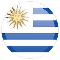 originelle und einfache uruguay-flagge isoliert in offiziellen farben und proportional korrekt. vektor